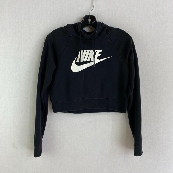 NIKE Cropped Black Hoodie - Picture 1 of 7